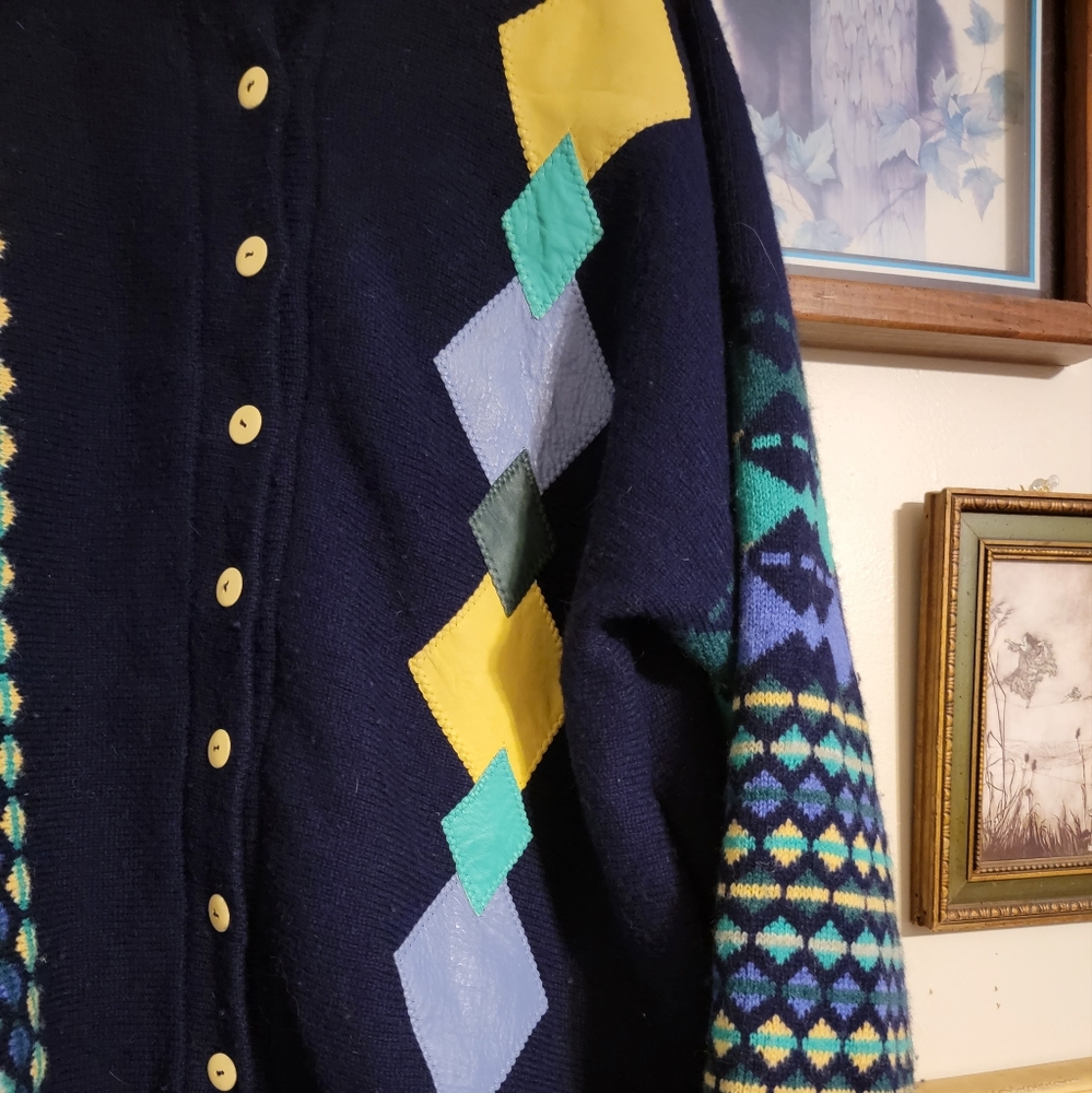 Vintage | 80s Thick Sweater Coat - Picture 3 of 5
